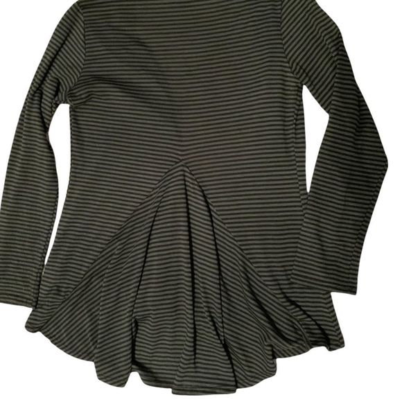Metaphor Olive/Black Striped Open Front Cardigan S (H-012) - Picture 2 of 5